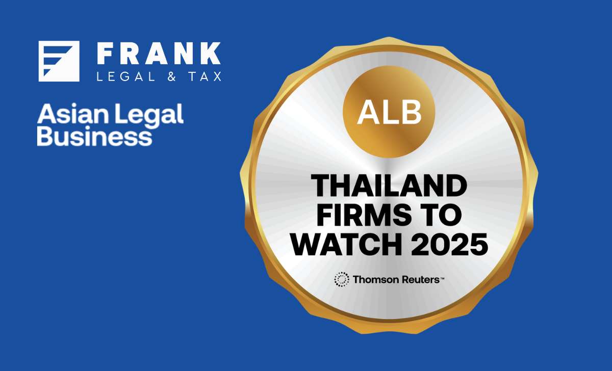 FRANK Legal & Tax – Recognized in ALB Thailand Firms to Watch 2025